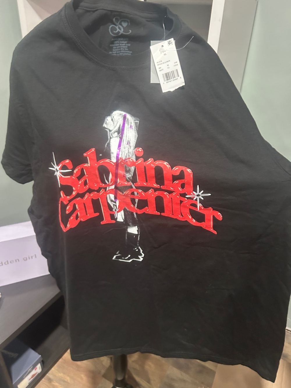 Sabrina Carpenter Black Short Sleeve Graphic Tee
